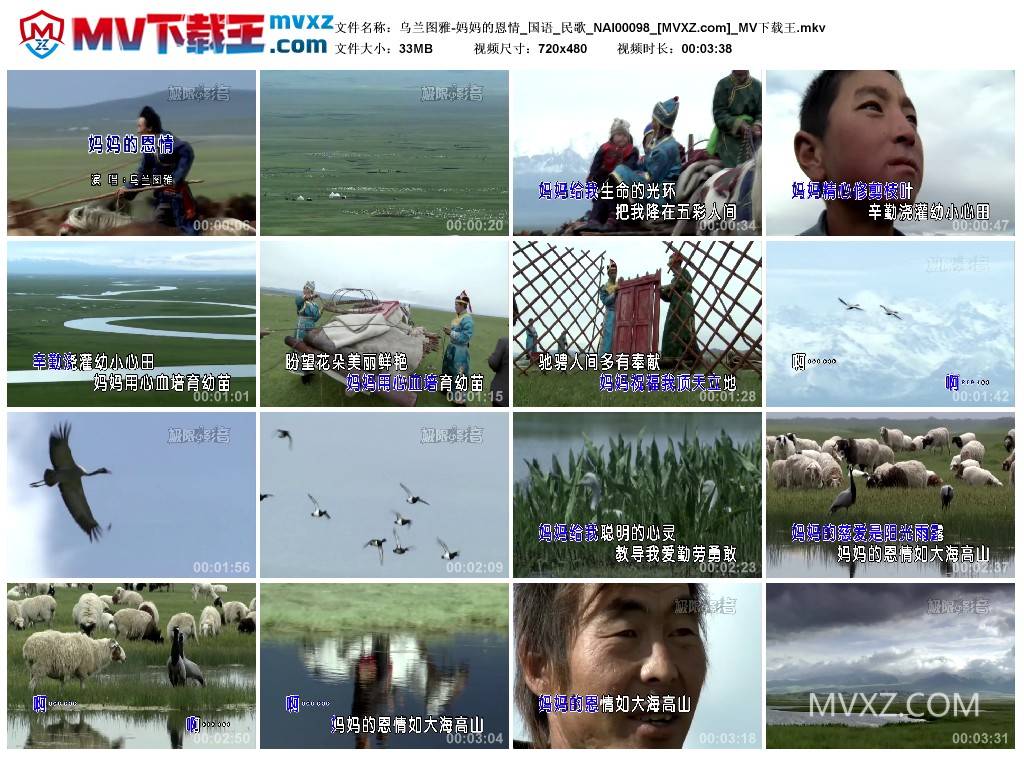 乌兰图雅-妈妈的恩情_国语_民歌_NAI00098
